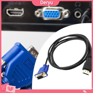 Dây cáp chuyển đổi cổng HDMI sang VGA dài 1.8m 1080P dành cho máy tính DVD HDTV