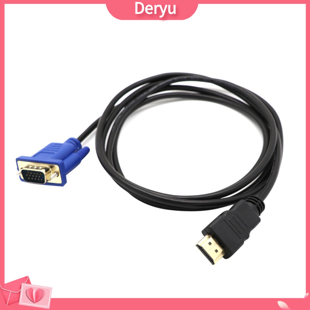 Dây cáp chuyển đổi cổng HDMI sang VGA dài 1.8m 1080P dành cho máy tính DVD HDTV