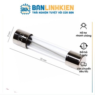 Cầu Chì Ống Thủy Tinh 5x20MM 0.5A,1A,2A,3A,4A,5A,6A,... ( Túi 10 cái)