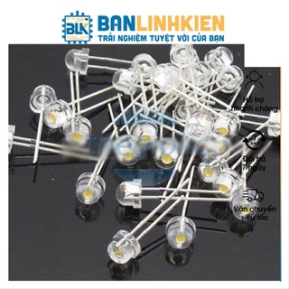 Combo 10 chiếc led 5mm trắng lùn siêu sáng