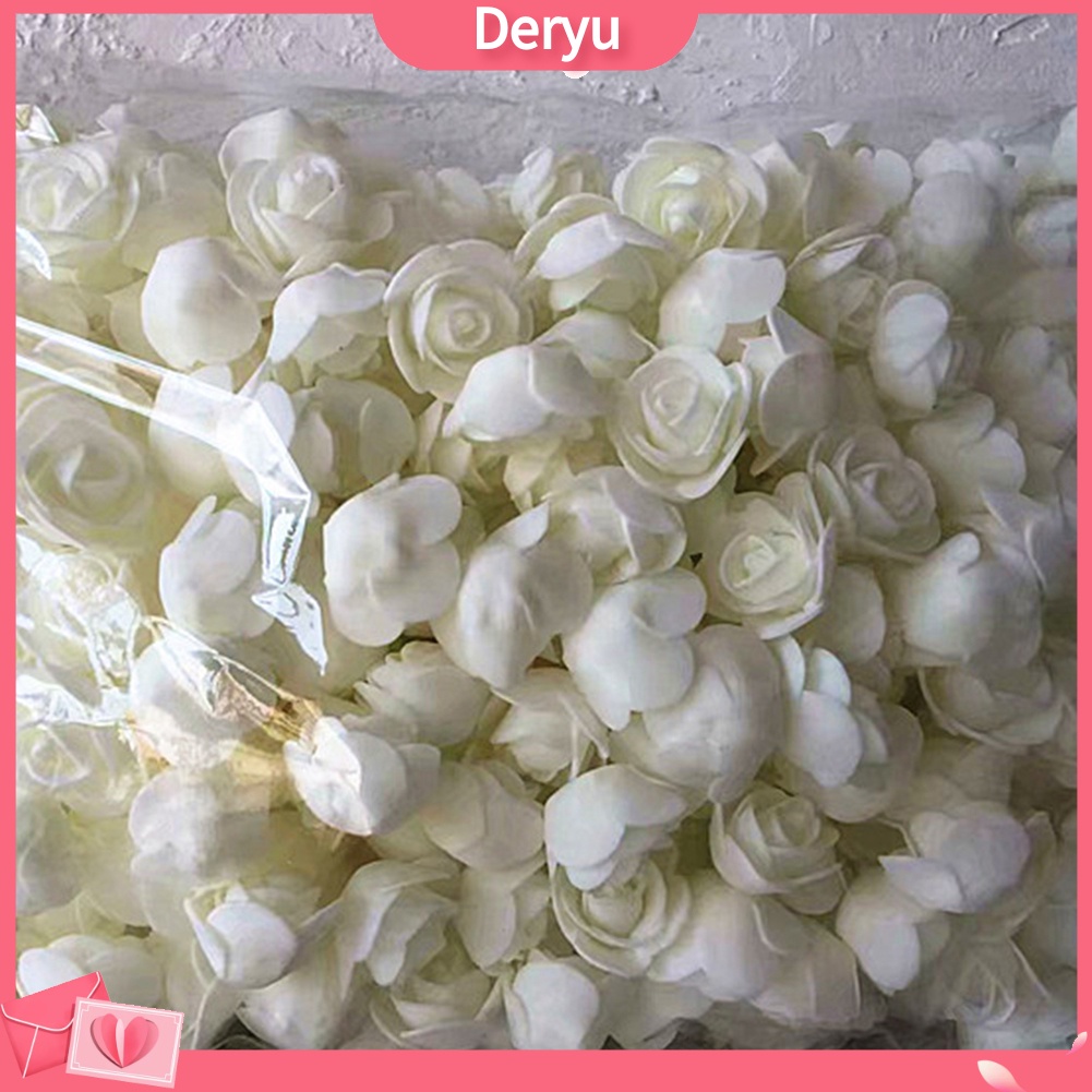 Set 500 Bông Hoa Hồng Xốp PE DIY Trang Trí Nhà Búp Bê / Tiệc Cưới