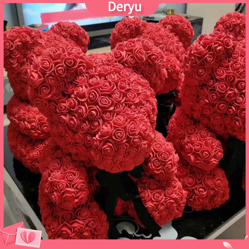 Set 500 Bông Hoa Hồng Xốp PE DIY Trang Trí Nhà Búp Bê / Tiệc Cưới