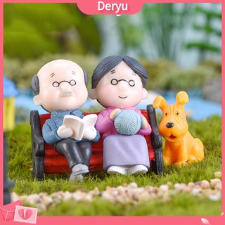 Set tượng ông bà mini trang trí tiểu cảnh DIY
