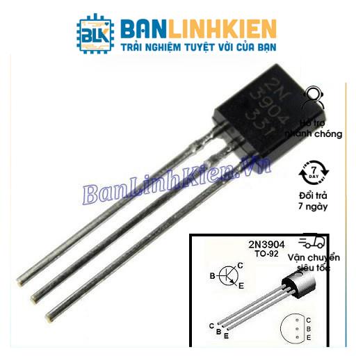 Combo 5 Chiếc 2N3904 TO92 TRANS NPN 0.2A 40V