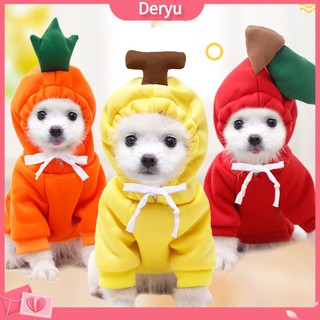 Áo hoodie in hình trái cây dễ thương cho thú cưng