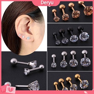 Khuyên tai đính đá thiết kế thời trang dành cho nam và nữ
