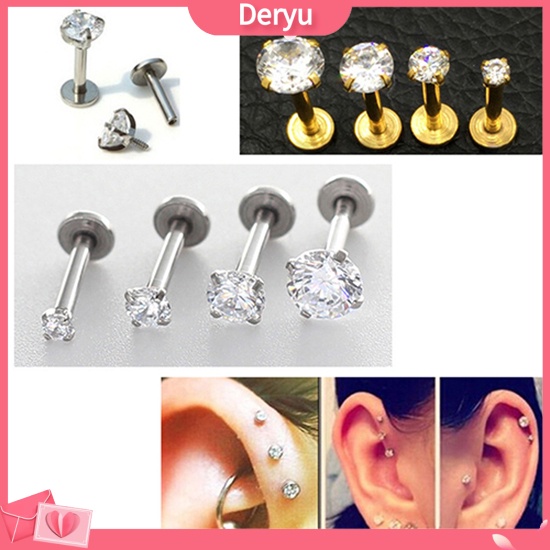 Khuyên tai đính đá thiết kế thời trang dành cho nam và nữ