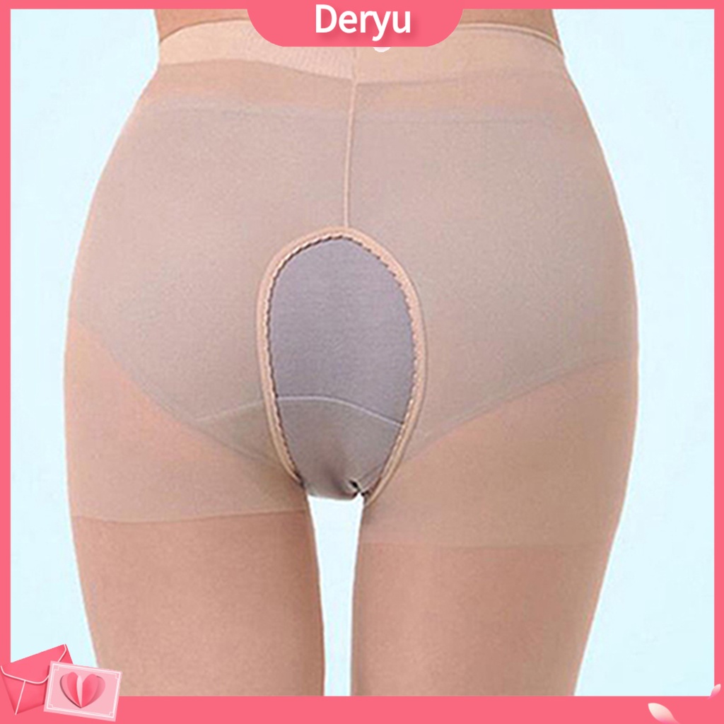 Quần tất lưới màu trơn hở đáy phong cách quyến rũ cho nữ