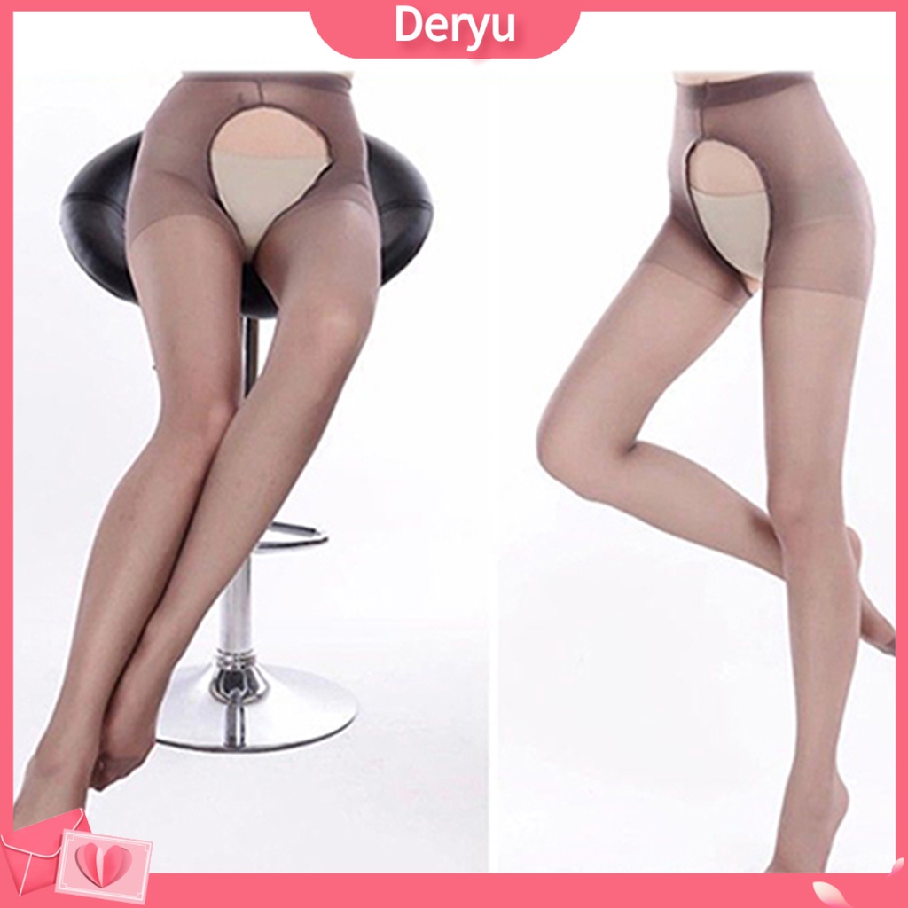 Quần tất lưới màu trơn hở đáy phong cách quyến rũ cho nữ