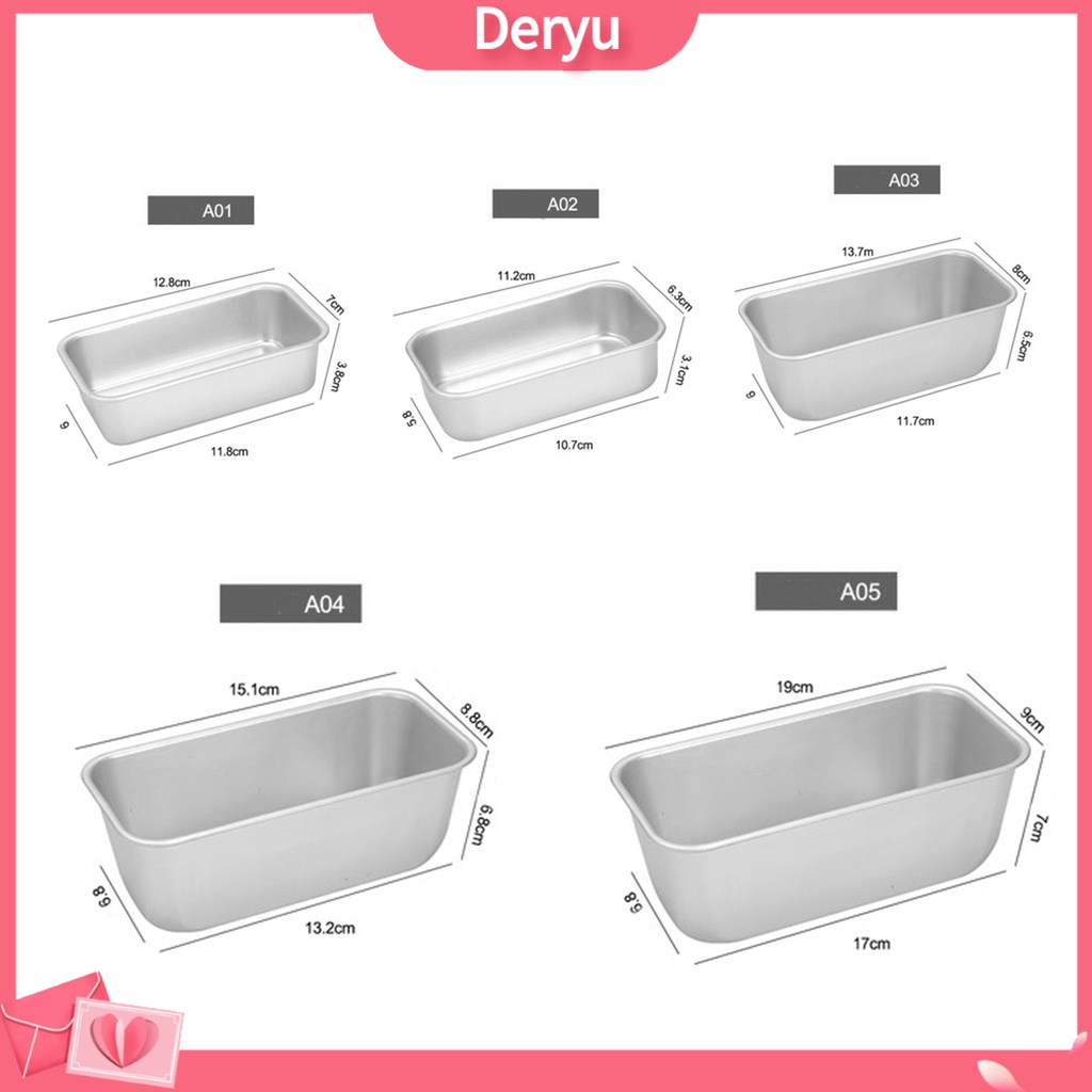 Khuôn làm bánh chống dính không lủng bằng hợp kim nhôm hình chữ nhật dùng cho nhà bếp