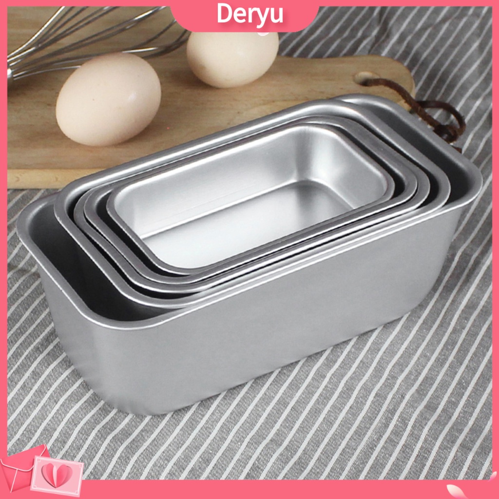 Khuôn làm bánh chống dính không lủng bằng hợp kim nhôm hình chữ nhật dùng cho nhà bếp