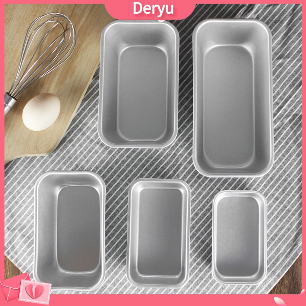 Khuôn làm bánh chống dính không lủng bằng hợp kim nhôm hình chữ nhật dùng cho nhà bếp