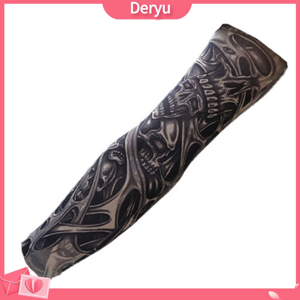 Ống tay hình xăm giả co giãn chống tia UV bảo vệ cánh tay cho nam nữ