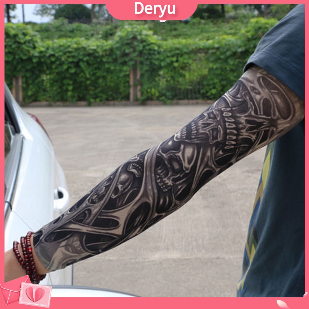 Ống tay hình xăm giả co giãn chống tia UV bảo vệ cánh tay cho nam nữ