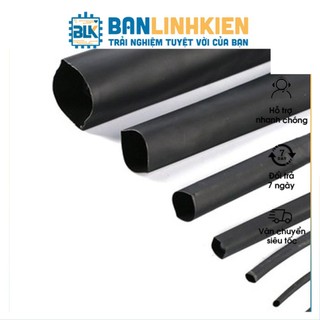 Dây Co Nhiệt (Gen Co Nhiệt) Phi 12 Đen (1 Mét)