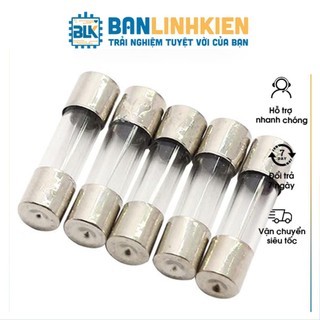 Cầu Chì Thủy Tinh 1A,2A,3A,4A,5A,6A,8A,10A... Kích Thước 6x30MM (Túi 5 cái)