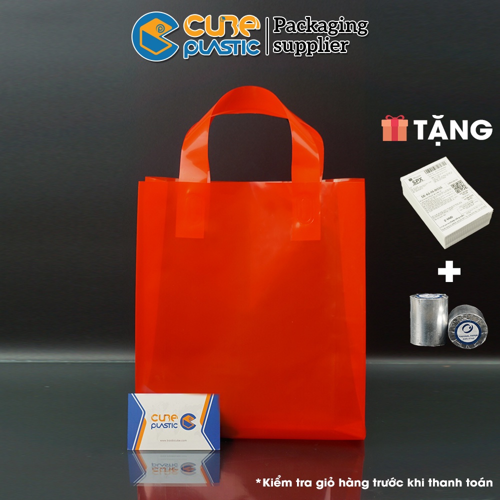 Túi Nilong Quai Ép PE ĐỎ QUAI ĐỎ Cao Cấp - CTY BAO BÌ CUBE