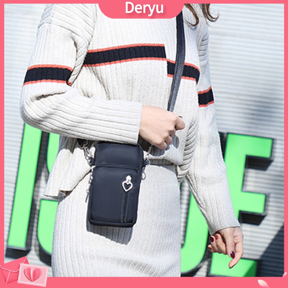 Túi đựng điện thoại mini vải oxford siêu nhẹ dùng đeo chéo/ xách tay thời trang cho nữ