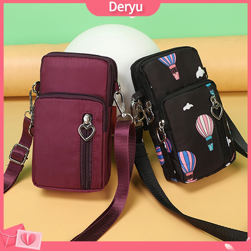 Túi đựng điện thoại mini vải oxford siêu nhẹ dùng đeo chéo/ xách tay thời trang cho nữ
