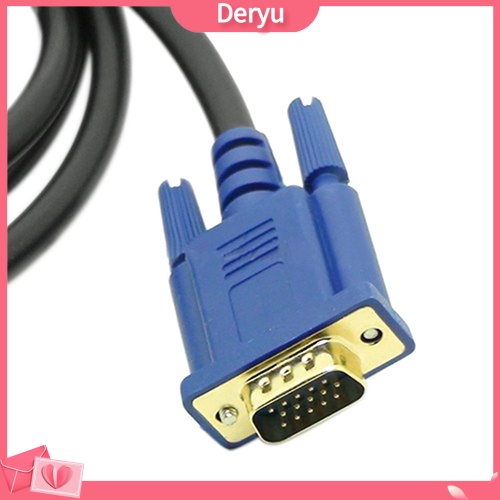 Dây cáp chuyển đổi VGA HDMI sang VGA 6Ft 1080P HDMI màu vàng chuyên dụng