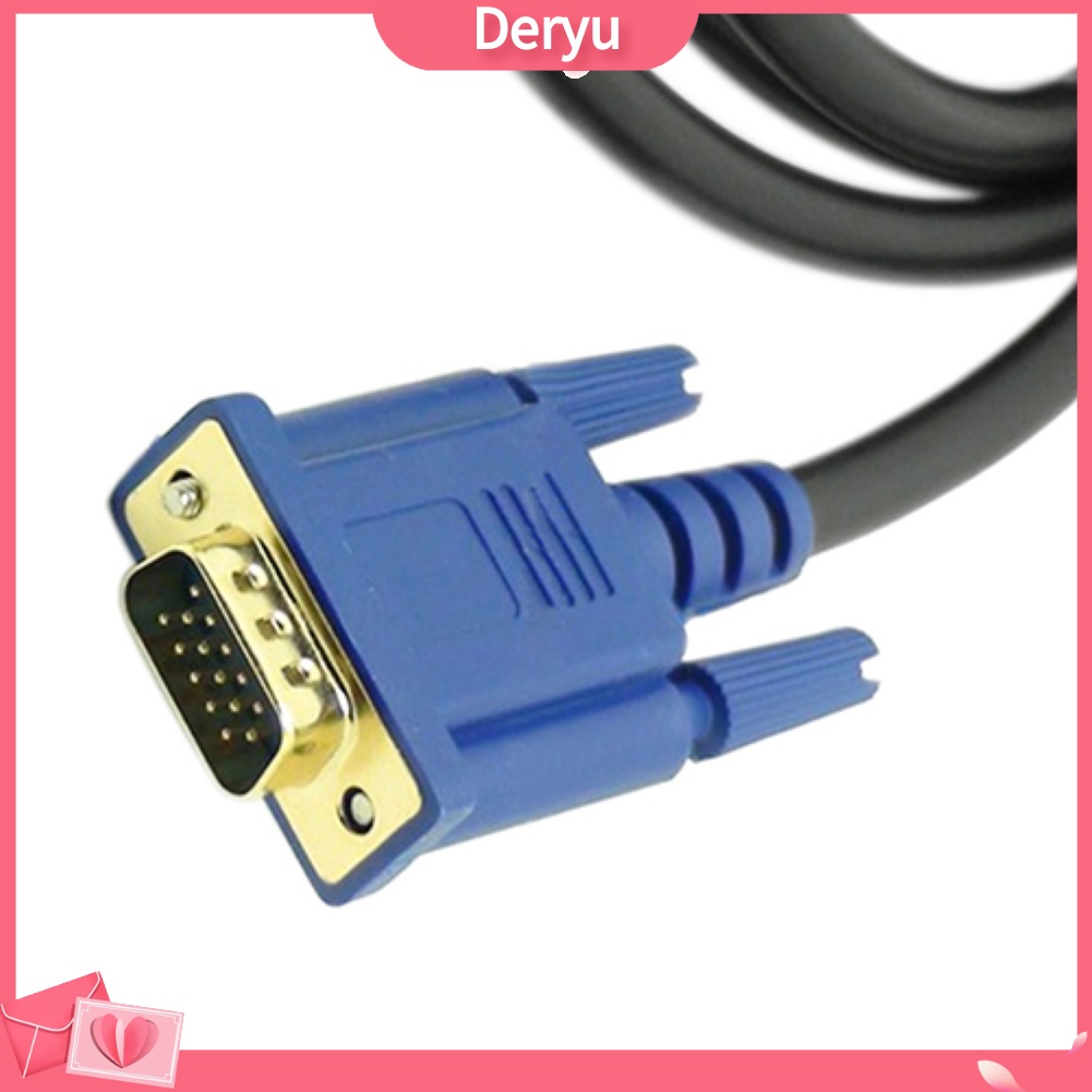 Dây cáp chuyển đổi VGA HDMI sang VGA 6Ft 1080P HDMI màu vàng chuyên dụng
