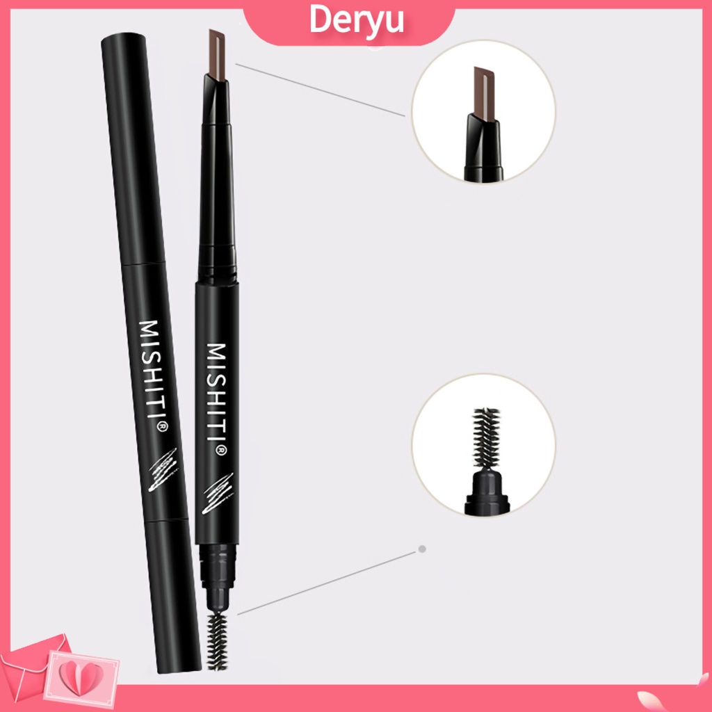 Bút kẻ lông mày hai đầu xoay tự động không nhòe dành cho nữ