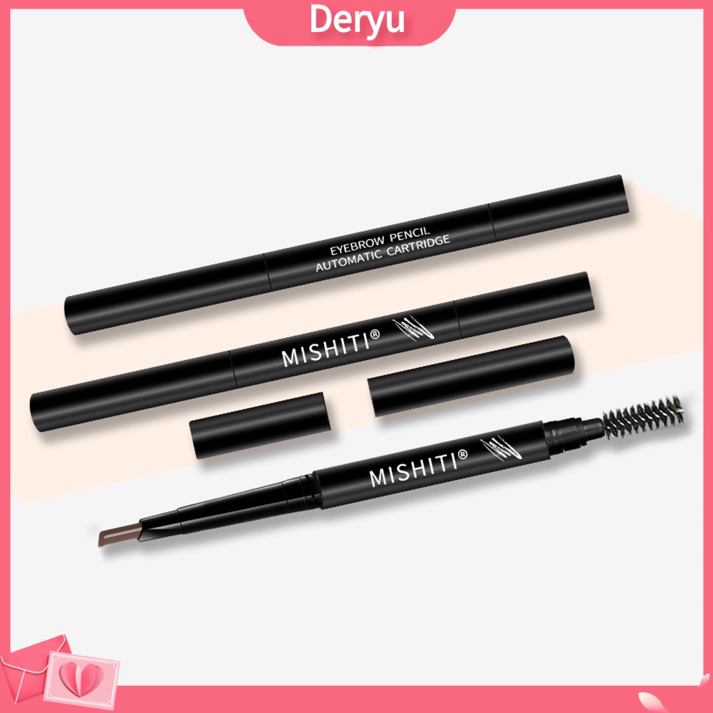 Bút kẻ lông mày hai đầu xoay tự động không nhòe dành cho nữ