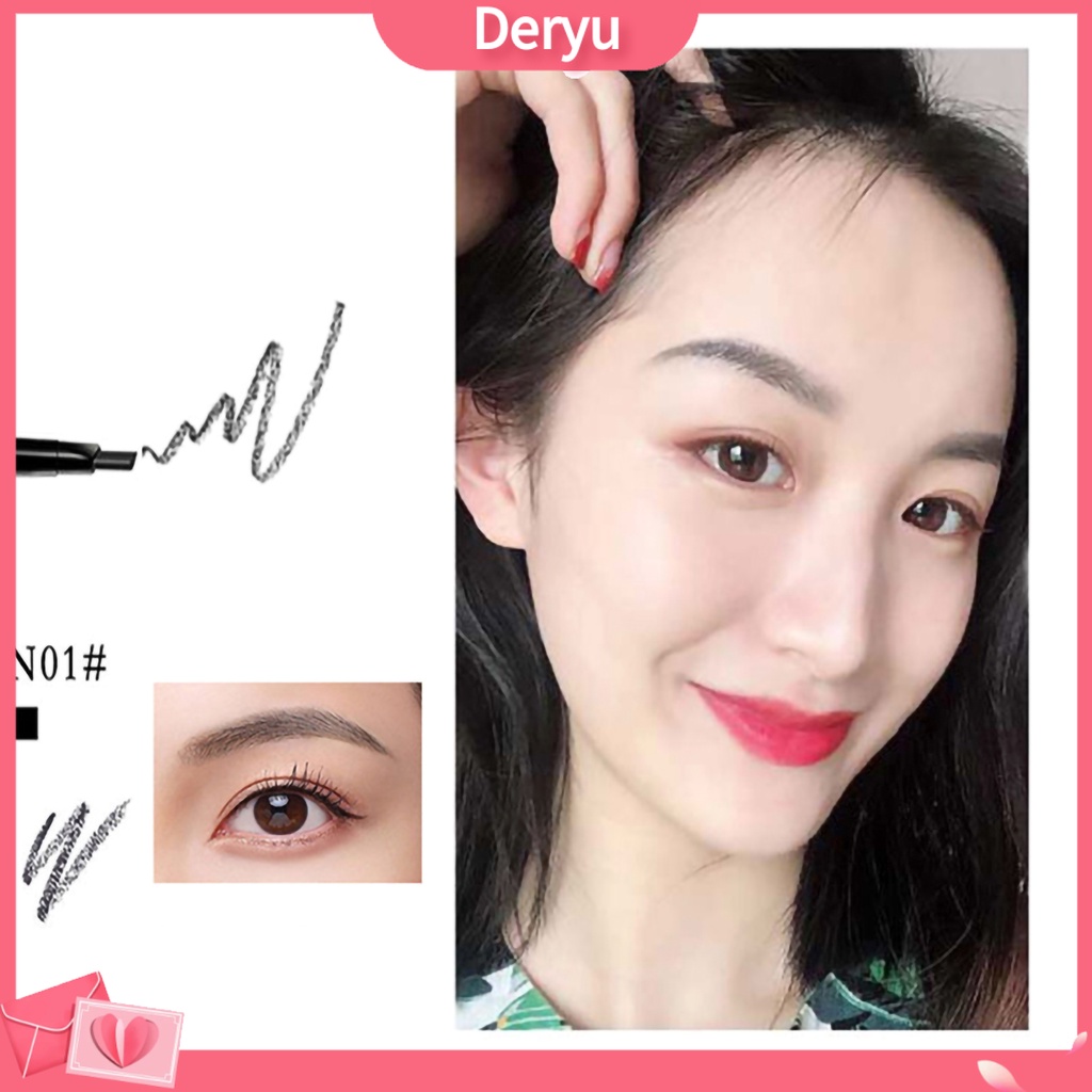 Bút kẻ lông mày hai đầu xoay tự động không nhòe dành cho nữ