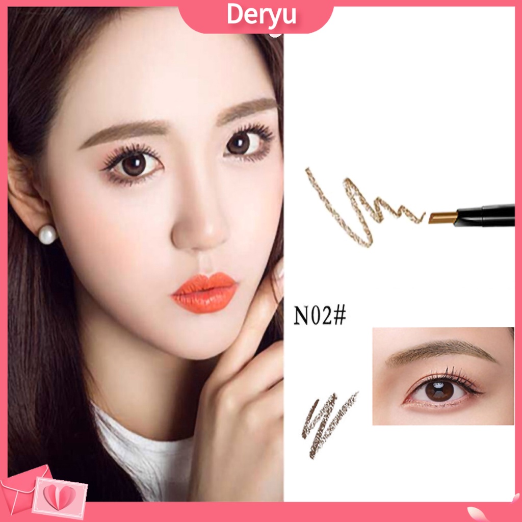 Bút kẻ lông mày hai đầu xoay tự động không nhòe dành cho nữ