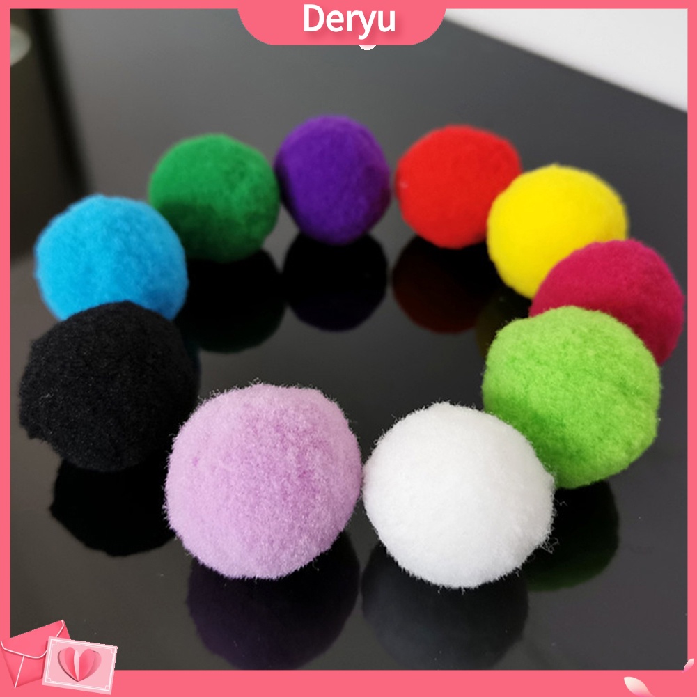 Bộ 10/20/30 bóng lông polyester xinh xắn dùng làm đồ chơi cho mèo cưng