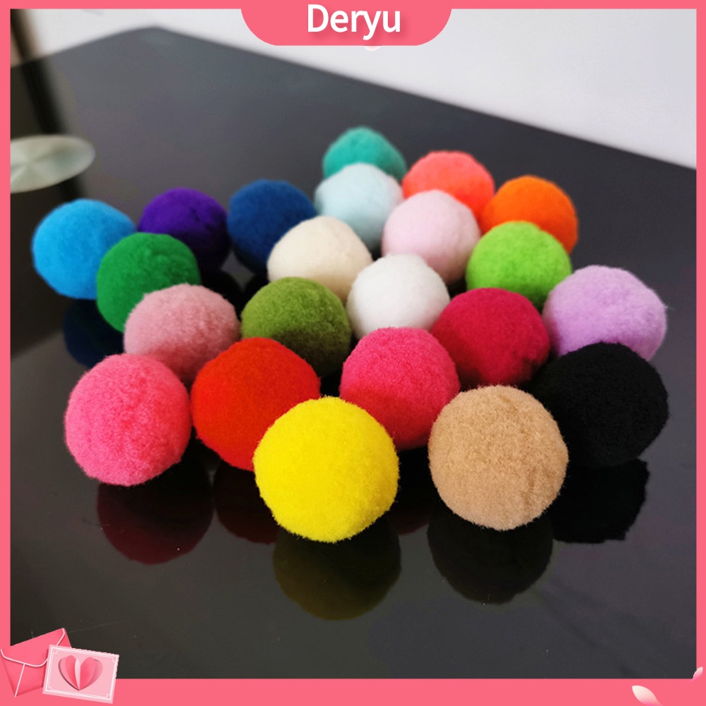 Bộ 10/20/30 bóng lông polyester xinh xắn dùng làm đồ chơi cho mèo cưng