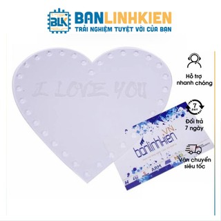 Mặt Mica Trái Tim 32 LED Khắc Chữ ILOVEYOU 165MM