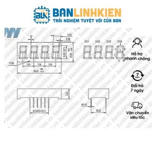 Led 7 Đoạn 0.36 4 Số Dương Chung Anot (Sáng Đỏ)