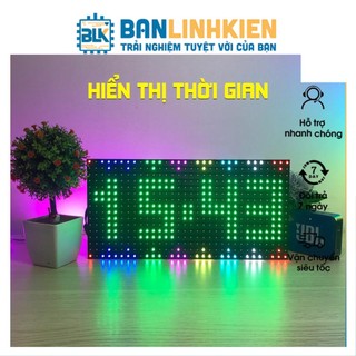 Combo Đồng Hồ Led Matrix P5 Hiển Thị Nhiệt Độ - Sóng Nhạc - Đổi Màu Cực Đẹp