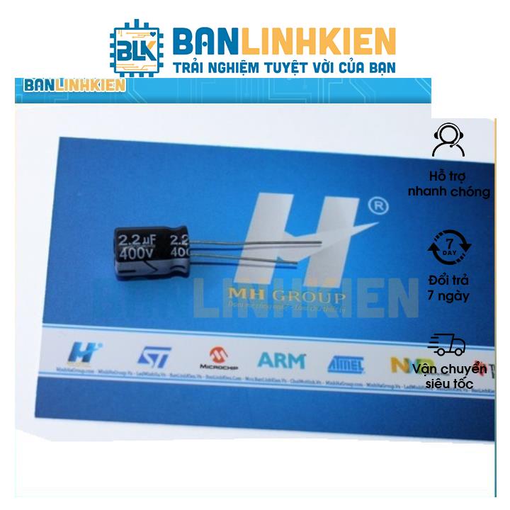 Tụ Hóa 2.2uF 400V 6x13MM (5 chiếc)