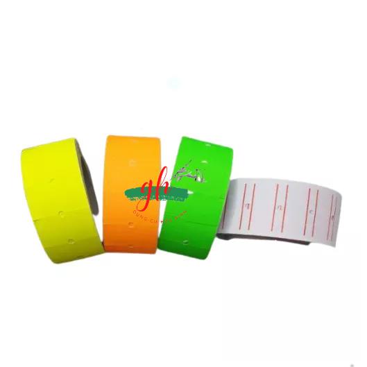 Cuộn giấy dán giá sản phẩm/ Giấy in giá hàng hóa nhiều màu