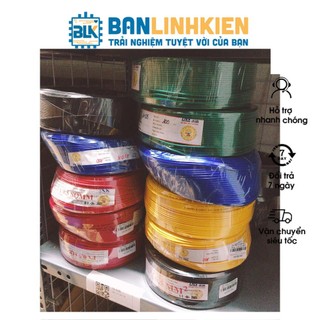 Dây điện 0.5mm cuộn 100 mét đủ màu dùng nối mạch-câu mạch