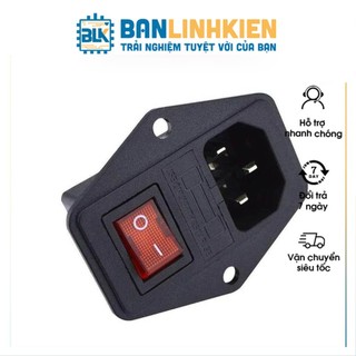 Jack nguồn AC có công tắc và cầu chì