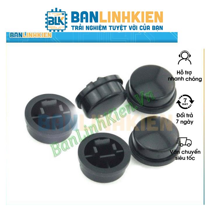 Vỏ Nút Nhấn B3F 10MM (Tròn Đen) (5 chiếc)