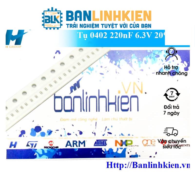 Tụ 0402 220nF 6.3V 20%