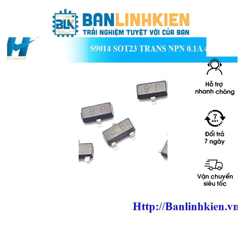 S9014 SOT23 TRANS NPN 0.1A 45V