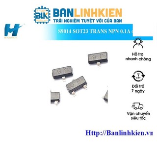 S9014 SOT23 TRANS NPN 0.1A 45V (J6) (10c)