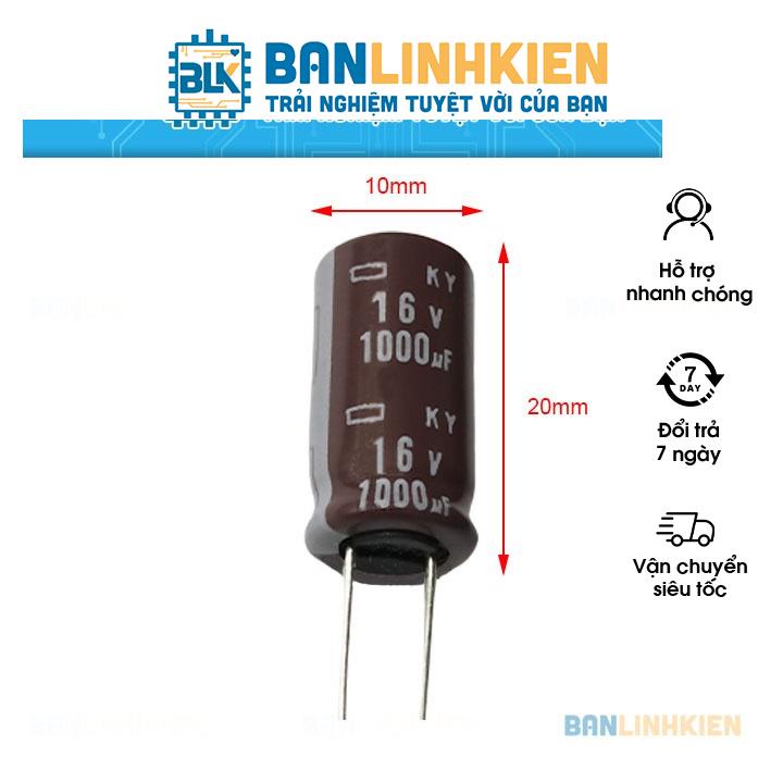 Tụ Hóa 1000uF 16V 10x20MM