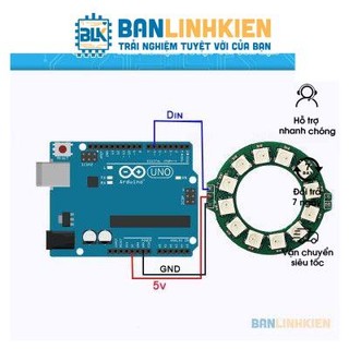 Module LED Neo Pixel 12 LED RGB  Banlinhkien