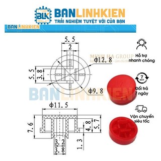Vỏ nút nhấn b3f 10mm tròn đỏ tròn xanh tròn đen