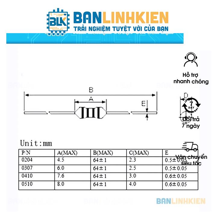 Cuộn Cảm Vạch 10mH 1W 0510