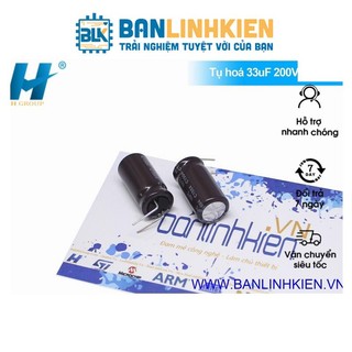 Tụ hóa 33uf 200v 10x20mm