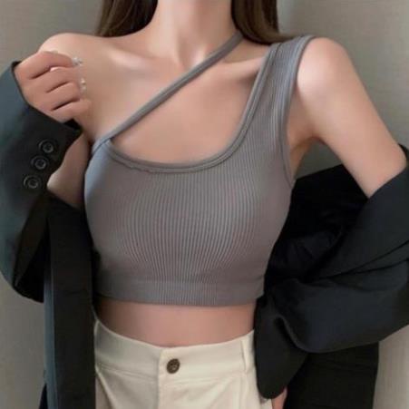 Áo 2 Dây Xẻ Tà Có Mút , Áo Kiểu Nữ Ôm Body Thiết Kế Vạt Chéo Hack Eo Cực Đỉnh -2D1- | BigBuy360 - bigbuy360.vn