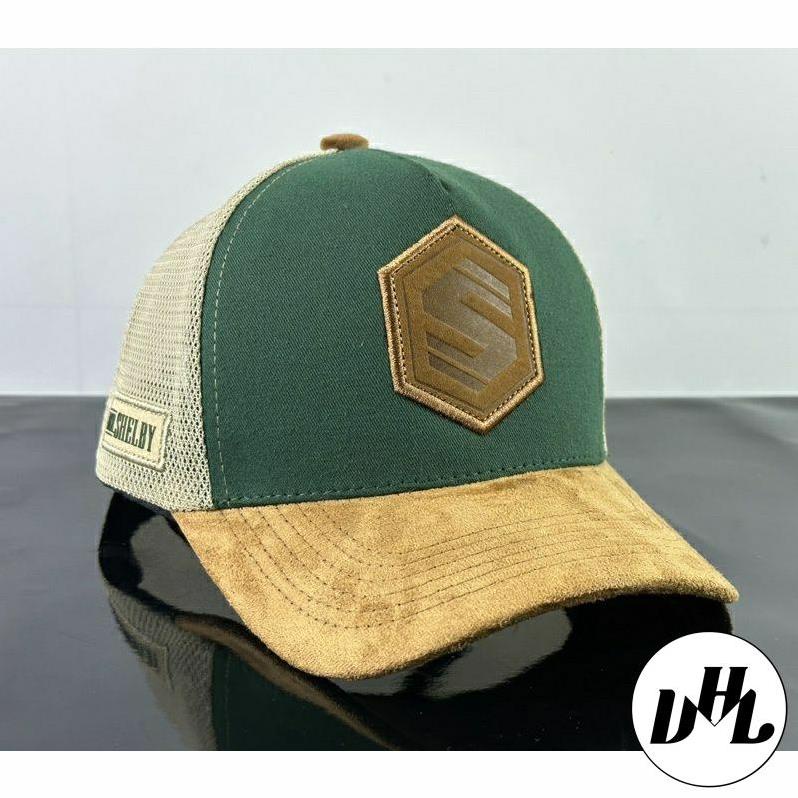 NÓN KẾT LƯỚI VÁ DA LỘN CHỮ S THỜI TRANG NAM NỮ