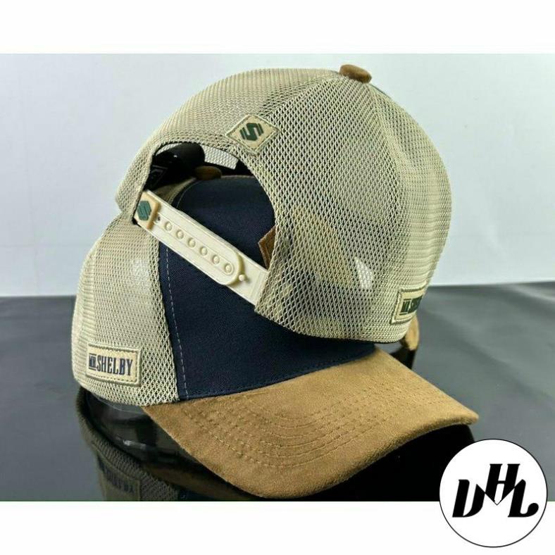 NÓN KẾT LƯỚI VÁ DA LỘN CHỮ S THỜI TRANG NAM NỮ